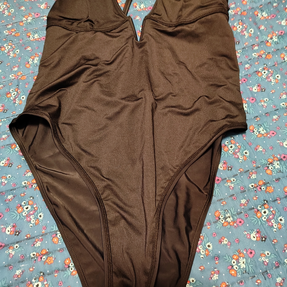 Brown One-Piece Swimsuit